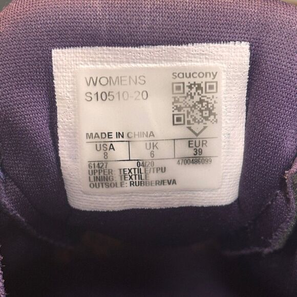 SAUCONY LIBERTY ISO 2 WOMENS PURPLE Running Shoes S10510-20 Lace Up Sz-US-8 - Picture 4 of 5